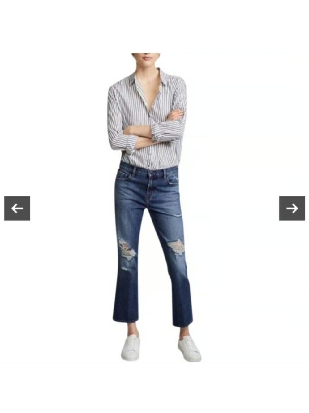 J Brand Aubrie High Rise Crop Boot Adtonish Destruct
